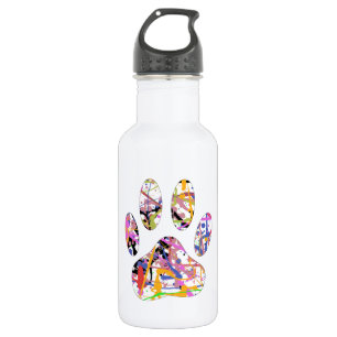 Bouteille D'eau En Acier Inoxydable Empreinte de patte de chien de peinture