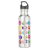 Bouteille D'eau En Acier Inoxydable Empreintes de pattes (Dos)