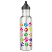 Bouteille D'eau En Acier Inoxydable Empreintes de pattes (Droite)