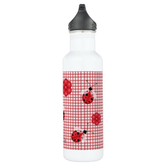 Bouteille D'eau En Acier Inoxydable En vichy Whimsical & Ladybugs (Droite)