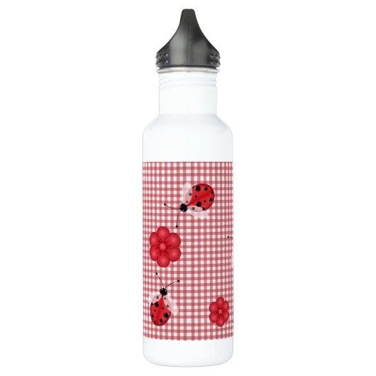 Bouteille D'eau En Acier Inoxydable En vichy Whimsical & Ladybugs (Gauche)