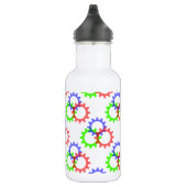 Bouteille D'eau En Acier Inoxydable Engrenages rouges, verts et bleus (Droite)
