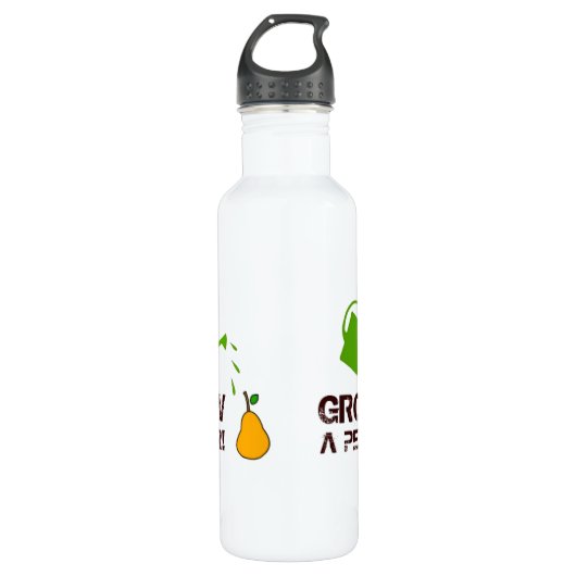 Bouteille D'eau En Acier Inoxydable Épousez une oreille ! drôle humour rebus (blanc-pl (Devant)