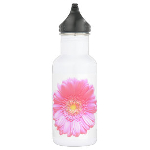 Bouteille D'eau En Acier Inoxydable Faisée de gerbera rose pâle