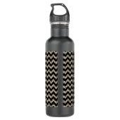 Bouteille D'eau En Acier Inoxydable Faux Parties scintillant Chevron Monogram (Dos)