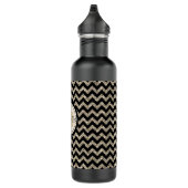 Bouteille D'eau En Acier Inoxydable Faux Parties scintillant Chevron Monogram (Droite)
