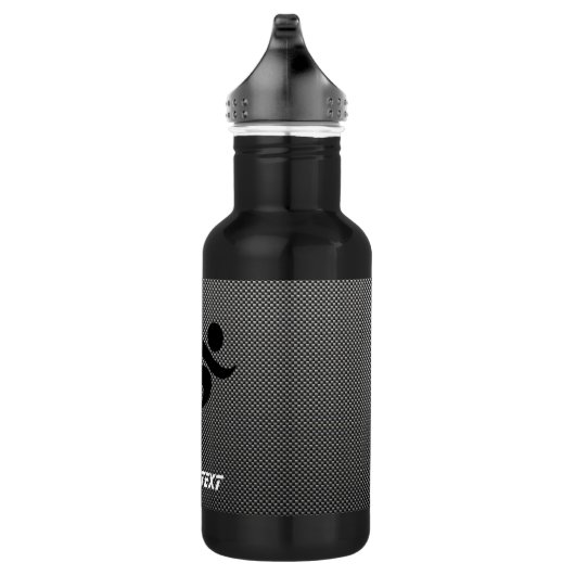 Bouteille D'eau En Acier Inoxydable Fibres Carbone Faux ; Exécution (Droite)