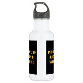 Bouteille D'eau En Acier Inoxydable Fière épouse de l'armée (Dos)