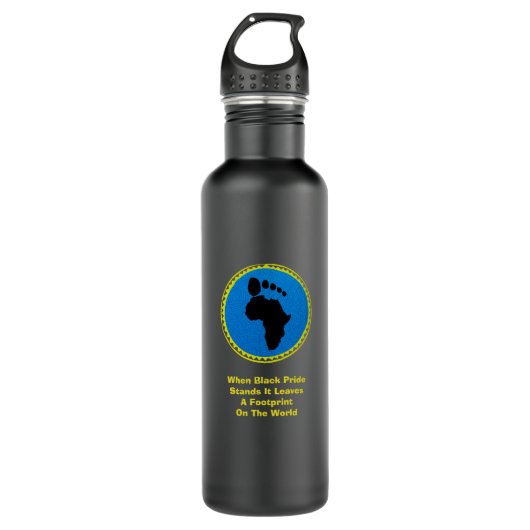 Bouteille D'eau En Acier Inoxydable Fierté noire (Devant)