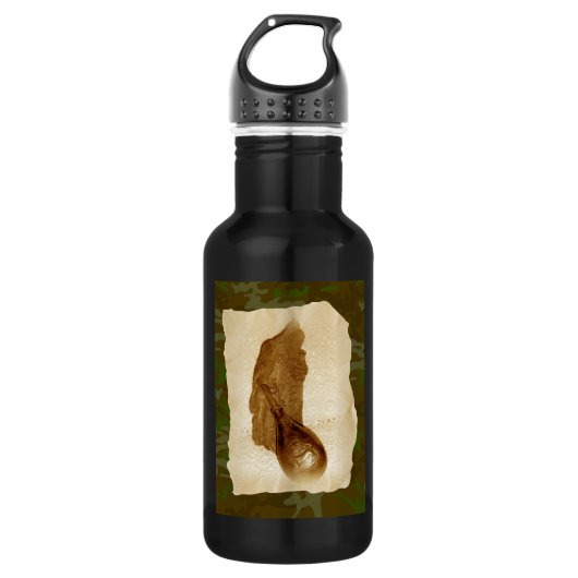 Bouteille D'eau En Acier Inoxydable Flacon en poudre en cuir antique (Devant)