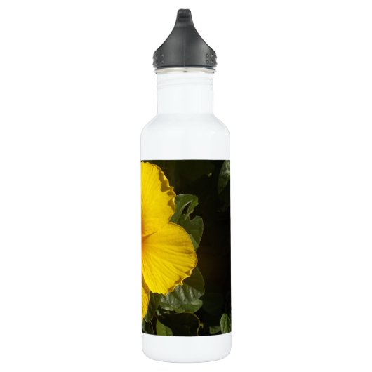 Bouteille D'eau En Acier Inoxydable Fleur d'Hibiscus jaune (Droite)