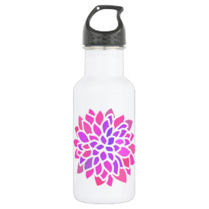 Bouteille D'eau En Acier Inoxydable Fleur Hippie rose Rétro Moderne