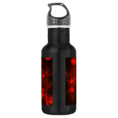 Bouteille D'eau En Acier Inoxydable Fleur rouge - (Dos)