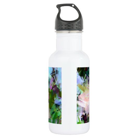 BOUTEILLE D'EAU EN ACIER INOXYDABLE FLEURS (Dos)