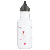 BOUTEILLE D'EAU EN ACIER INOXYDABLE FLEURS (Gauche)