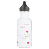 BOUTEILLE D'EAU EN ACIER INOXYDABLE FLEURS (Droite)