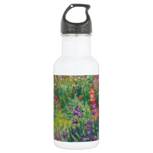Bouteille D'eau En Acier Inoxydable fleurs de monét jardin vintage d'iris à giverny