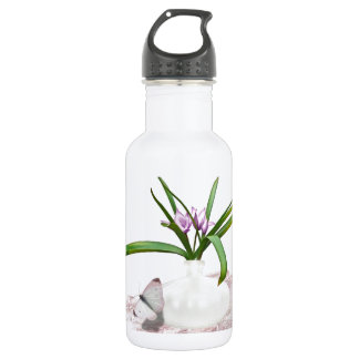 Bouteille D'eau En Acier Inoxydable Fleurs & Papillon