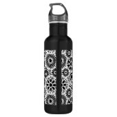 Bouteille D'eau En Acier Inoxydable Floral noir et blanc (Dos)