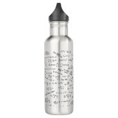 Bouteille D'eau En Acier Inoxydable Formules Mathématiques Et Numéros (Gauche)