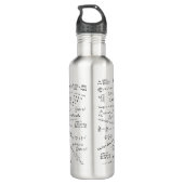 Bouteille D'eau En Acier Inoxydable Formules Mathématiques Et Numéros (Dos)