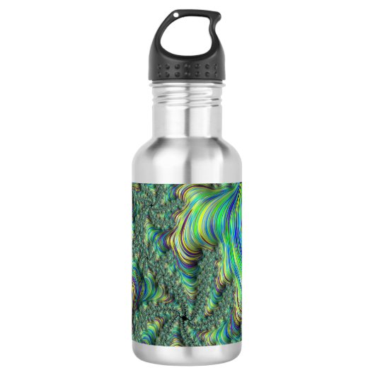 Bouteille D'eau En Acier Inoxydable Fractale Colorée (Devant)