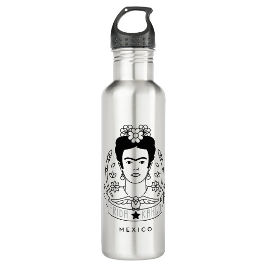 Bouteille D'eau En Acier Inoxydable Frida Kahlo | Heroína (Devant)