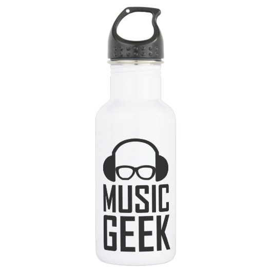 Bouteille D'eau En Acier Inoxydable Geek de musique (Devant)
