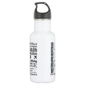 Bouteille D'eau En Acier Inoxydable Géoingénierie chimie aérosols toxiques (Dos)