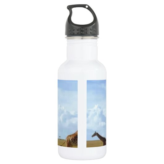 Bouteille D'eau En Acier Inoxydable Giraffes africaines Safari (Dos)