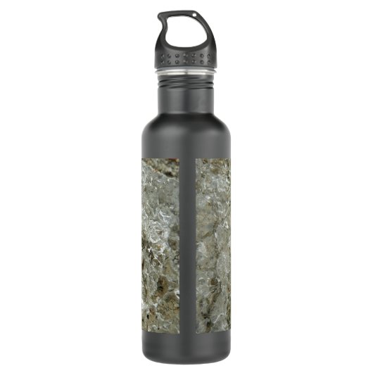 Bouteille D'eau En Acier Inoxydable Glace glaciaire Texture nature Abstraite (Dos)
