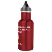 Bouteille D'eau En Acier Inoxydable Gourmet 32oz de Goochie. Rose (Droite)