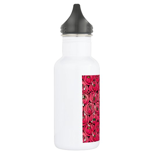 Bouteille D'eau En Acier Inoxydable Graphique rose Art Nouveau Rennie Macintosh (Gauche)