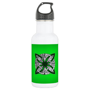Bouteille D'eau En Acier Inoxydable Green Celtic Knot Art original