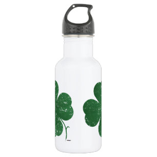 Bouteille D'eau En Acier Inoxydable Grosse fermeture à quatre feuilles - style vintage