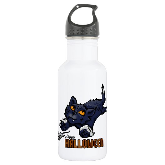 Bouteille D'eau En Acier Inoxydable Happy Halloween Chat et souris (Devant)