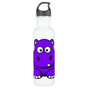 Bouteille D'eau En Acier Inoxydable Hippopotame pourpre