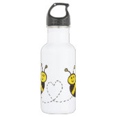 Bouteille D'eau En Acier Inoxydable Honey Bees with Heart (Devant)