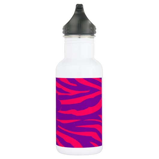 Bouteille D'eau En Acier Inoxydable Hot Rose Purple Zebra Print 32. oz. (Droite)