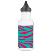 Bouteille D'eau En Acier Inoxydable Hot rose Turquoise Zebra Print 32. oz. (Droite)