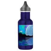 Bouteille D'eau En Acier Inoxydable Howling Arctic Wolf & Pleine lune photo de la faun (Gauche)