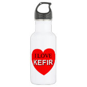 Bouteille D'eau En Acier Inoxydable I Love Kefir (Devant)