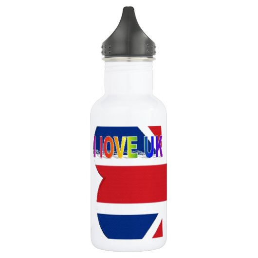 Bouteille D'eau En Acier Inoxydable I Love UK Art Print (Gauche)