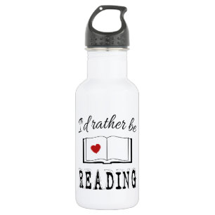 Bouteille D'eau En Acier Inoxydable I'd rather be reading