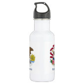 Bouteille D'eau En Acier Inoxydable Illinois State Flag Liberty Bottle (Dos)