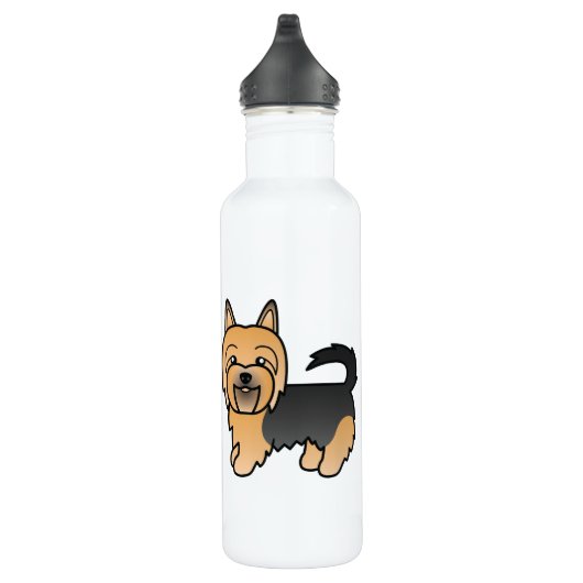 Bouteille D'eau En Acier Inoxydable Illustration de Chien Terrier Australien Bleu Et T (Droite)
