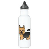 Bouteille D'eau En Acier Inoxydable Illustration de Chien Terrier Australien Bleu Et T (Gauche)