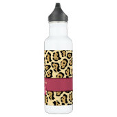 Bouteille D'eau En Acier Inoxydable Impression Jaguar tendance avec Bow en ruban rose  (Droite)