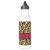 Bouteille D'eau En Acier Inoxydable Impression Jaguar tendance avec Bow en ruban rose  (Gauche)
