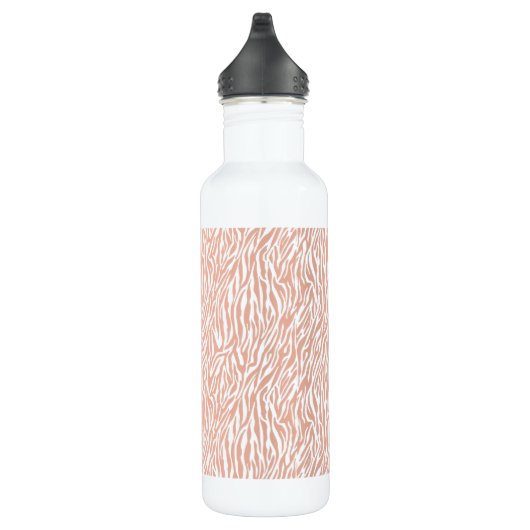 Bouteille D'eau En Acier Inoxydable Imprimer Zebra Peach (Droite)